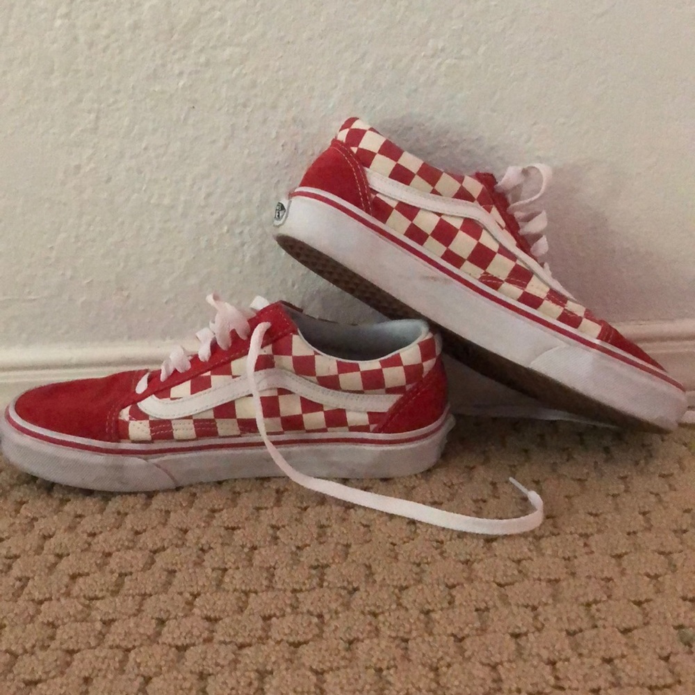 Red checkered vans